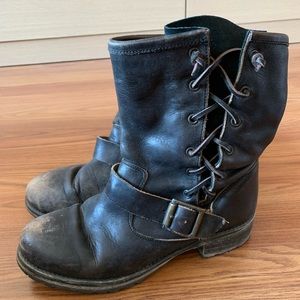 Jeffrey Campbell Distressed Leather Boots